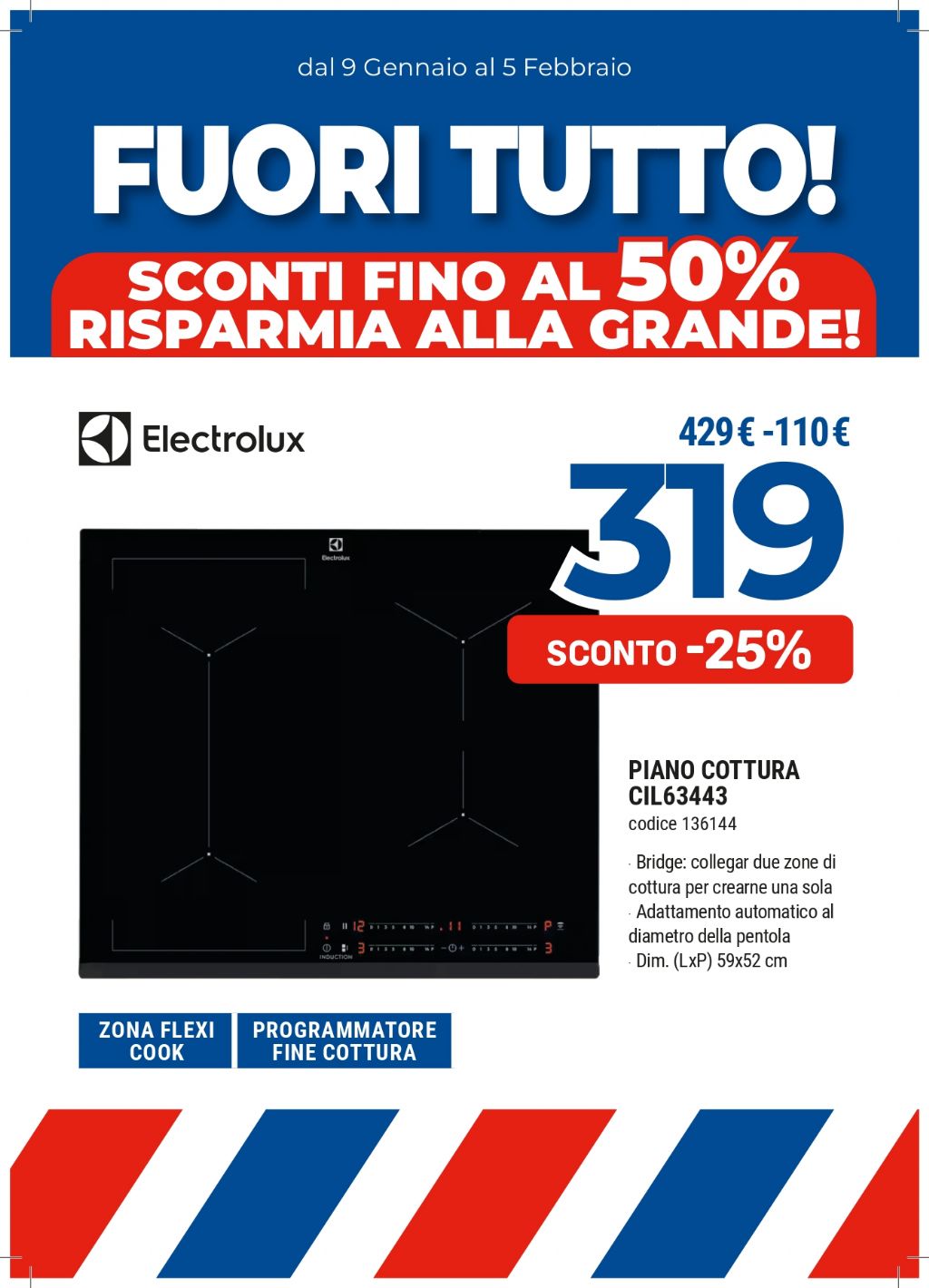 PIANO COTTURA INDUZIONE ELCTROLUX CIL63443